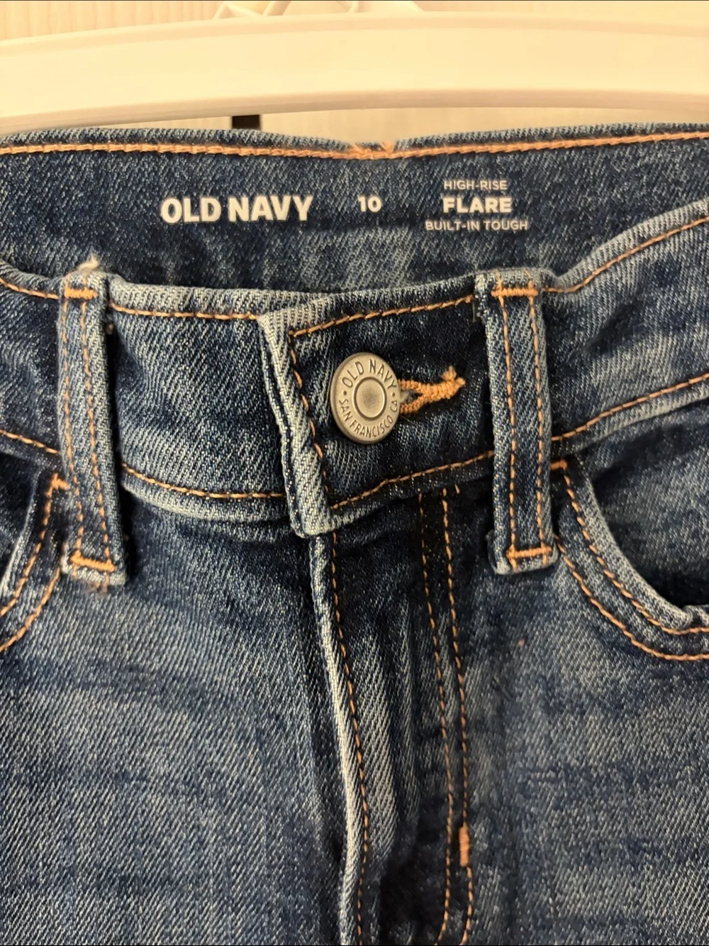 Old Navy Dark Blue Flared Wide-Leg Jeans